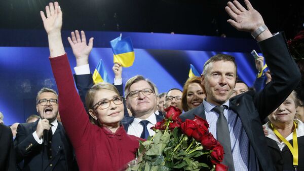 Лидер партии Батькивщина Юлия Тимошенко на съезде партии. Киев, Украина 