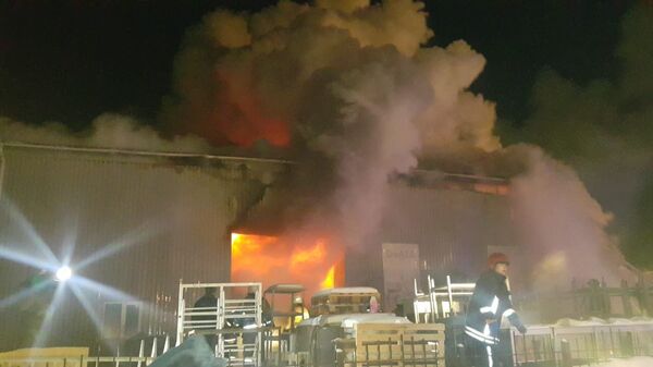 Пожар на складе в Екатеринбурге. 27 января 2019