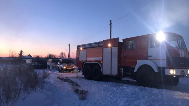 Ликвидация пожара в частном доме в Юргамышском районе Курганской области