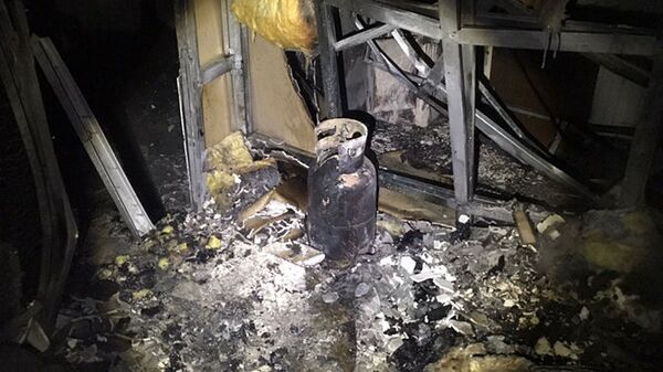 Последствия пожара в кафе в Лысых Горах В Саратовской области 
