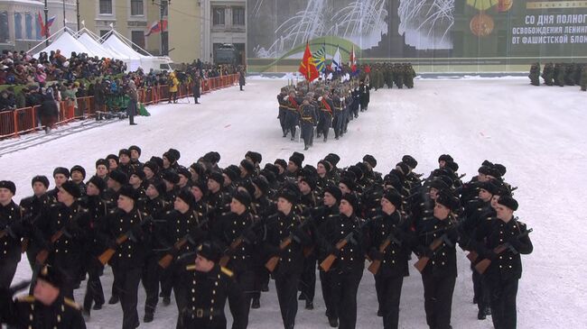 Парад в честь 75-летия снятия блокады Ленинграда