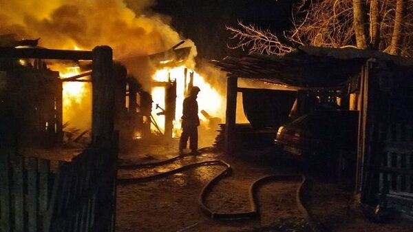 Возгорание частного дома на улице Зелёной в Миассе Челябинской области. 28 января 2019