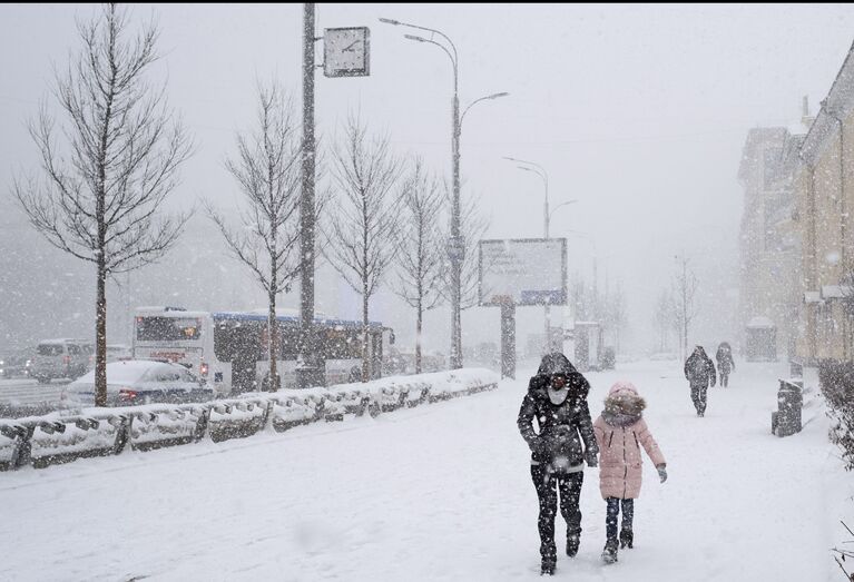 Снегопад в Москве