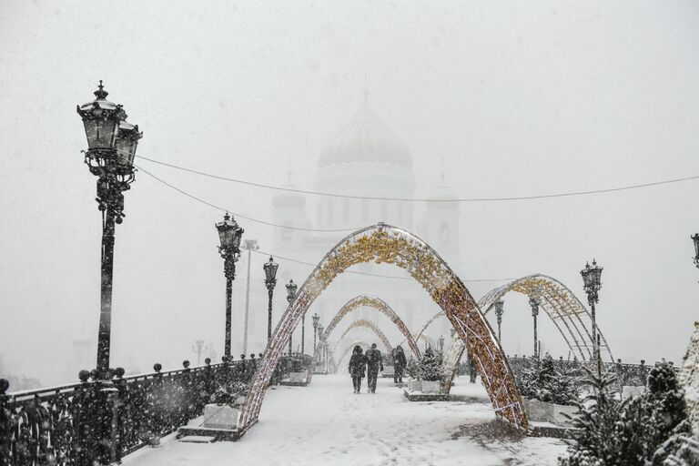 Снегопад в Москве