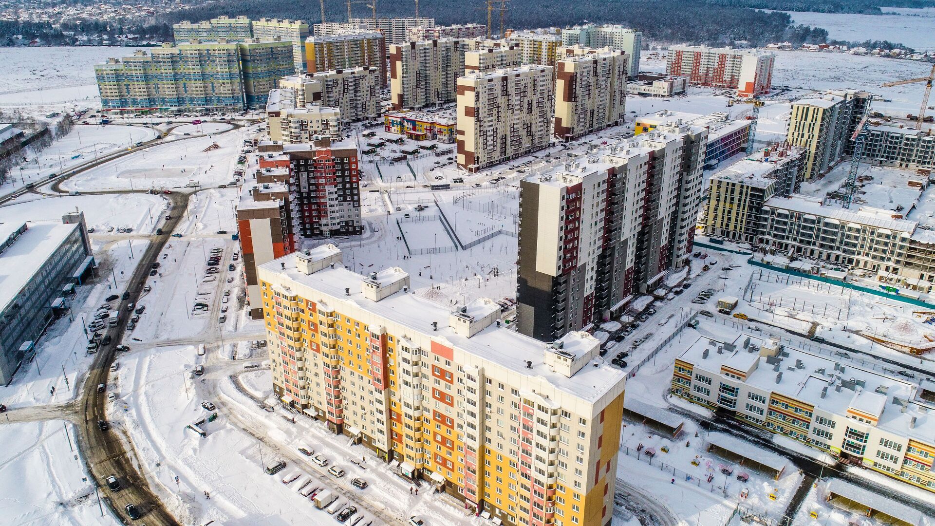 Дома ЖК Новые Ватутинки на территории Новой Москвы вдоль Калужского шоссе - РИА Новости, 1920, 27.02.2023