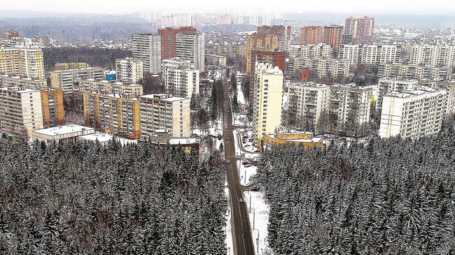 Вид на подмосковный жилой район