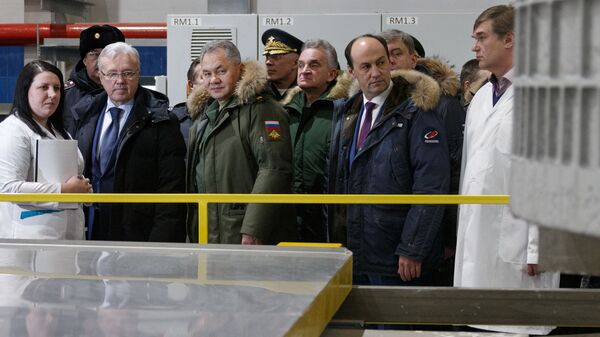 Министр обороны РФ Сергей Шойгу во время посещения Красноярского машиностроительного завода. 29 января 2019