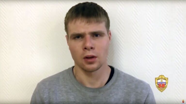 Стоп-кадр оперативной съемки, задержанного мужчины, стрелявшего из пневматики в вестибюле станции метро Домодедовская. 31 января 2019