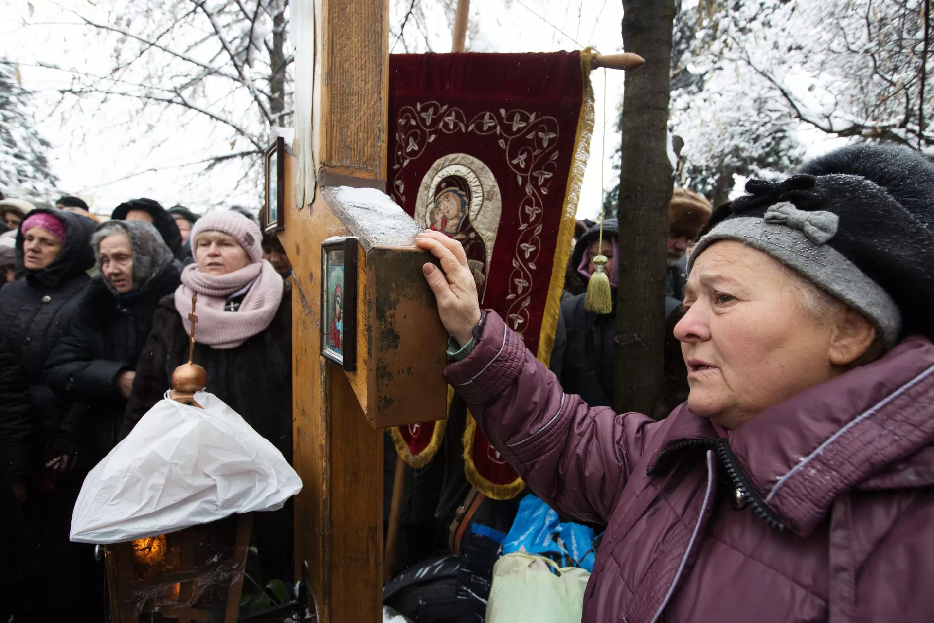 Акция в Киеве против переименования УПЦ Акция в Киеве против переименования УПЦ - РИА Новости, 1920, 01.11.2024