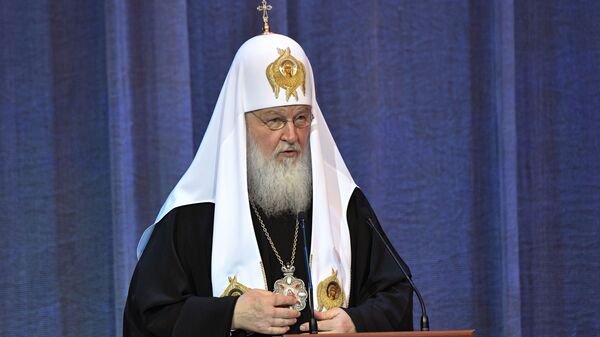 Патриарх Московский и всея Руси Кирилл выступает на торжественных мероприятиях, посвященных десятилетию Поместного собора Русской православной церкви