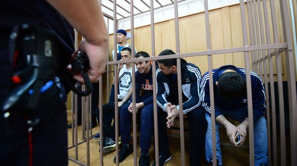 Обвиняемые по делу о теракте в метро Санкт-Петербурга на заседании в Басманном суде Москвы