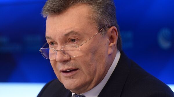 Бывший президент Украины Виктор Янукович на пресс-конференции по актуальным вопросам украинской политики в ММПЦ МИА Россия сегодня в Москве. 6 февраля 2019