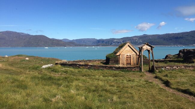 Реконструкция церкви, построенной в Гренландии на территории двора легендарного Эрика Рыжего
