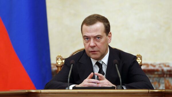 Председатель правительства РФ Дмитрий Медведев проводит совещание с членами кабинета министров РФ. 7 февраля 2019