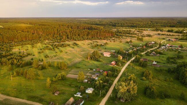 Вид на российский поселок