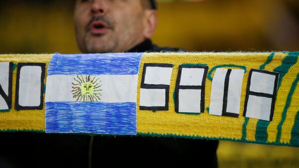Шарф Нанта с флагом Аргентины в память об Эмилиано Сале