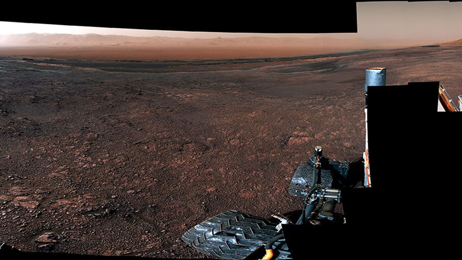 Панорама, сделанная марсоходом Curiosity на хребте Rock Hall - РИА Новости, 1920, 12.04.2019