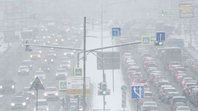 Снегопад в Москве