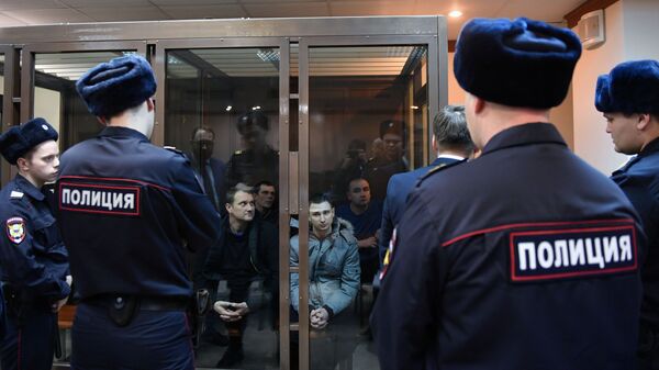 Задержанные украинские моряки в Мосгорсуде