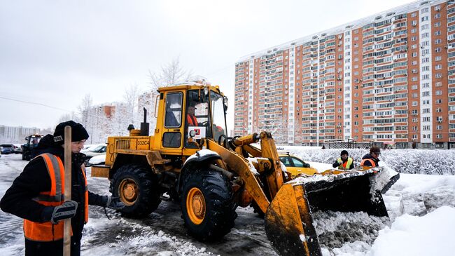 Уборка снега в районе Люблино