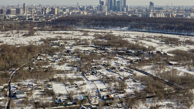 Деревня Терехово на западе Москвы, на территории района Хорошево-Мневники, в Мневниковской пойме реки Москвы