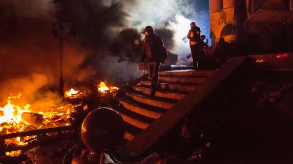 Обострение ситуации на Украине, фото с места события
