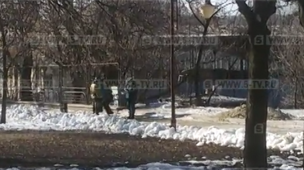 Опубликовано видео с места взрыва в Донецке