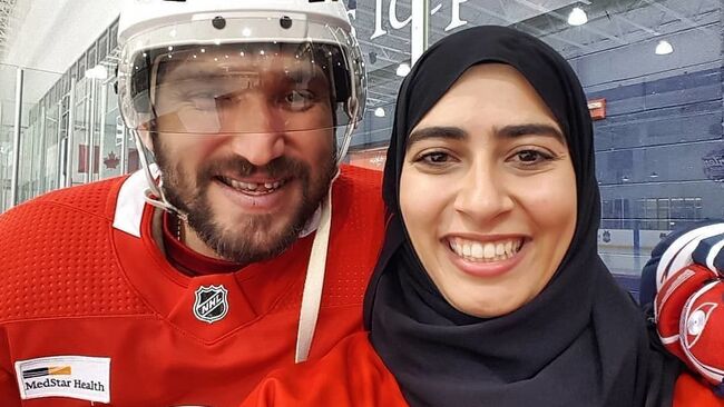 Александр Овечкин и Фатима Аль-Али