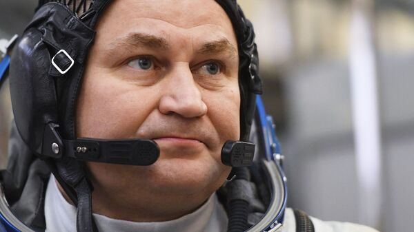Член основного экипажа МКС-59/60 космонавт Роскосмоса Алексей Овчинин. 