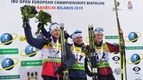 Тарьей Бё (Норвегия) - серебряная медаль, Красимир Анев (Болгария) - золотая медаль, Эндре Стрёмсхейм (Норвегия) - бронзовая медаль