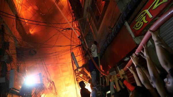 Пожар в Дакке, Бангладеш. 20 февраля 2019