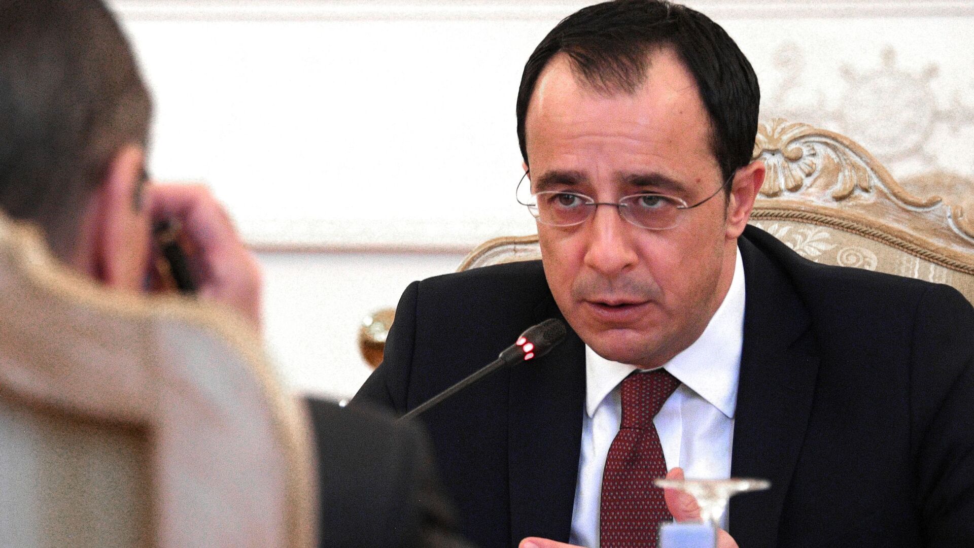 Министр иностранных дел Кипра Никос Христодулидис во время встречи в Москве с министром иностранных дел РФ Сергеем Лавровым в Москве. 22 февраля 2019 - РИА Новости, 1920, 01.02.2025