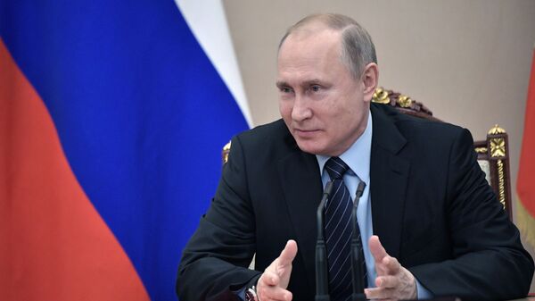 Президент РФ Владимир Путин проводит совещание с постоянными членами Совета безопасности РФ. 22 февраля 2019