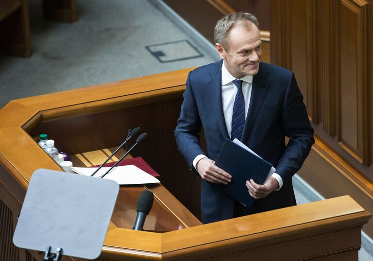 Президент Европейского Совета Дональд Туск на заседании Верховной рады Украины Президент Европейского Совета Дональд Туск на заседании Верховной рады Украины