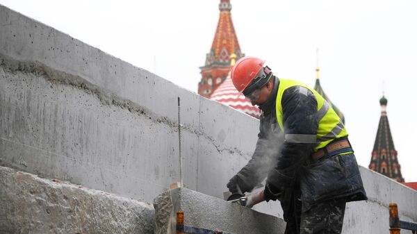 Ремонтные работы на Москворецком мосту