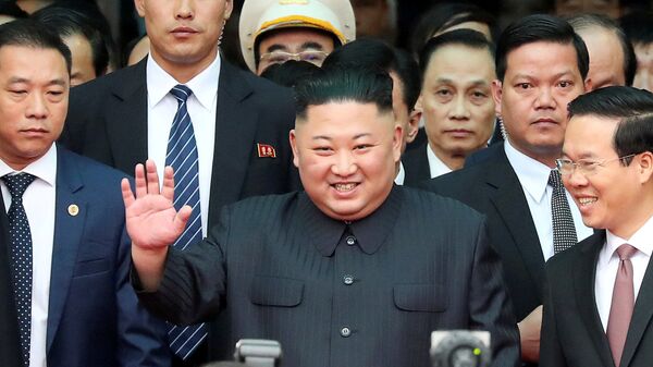 Северокорейский лидер Ким Чен Ын на станции Донг-Данг во Вьетнаме. 26 февраля 2019