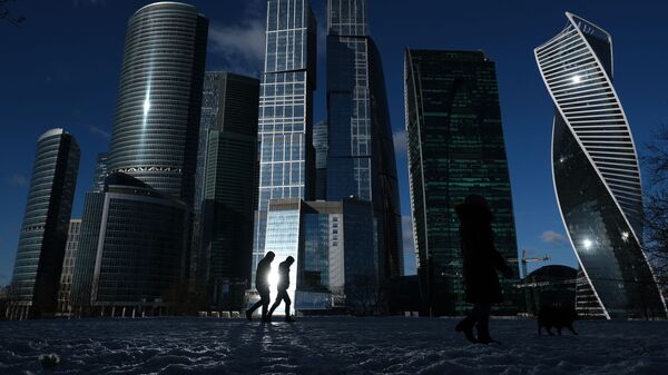 Небоскребы делового центра Москва-сити