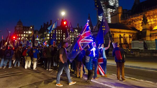 Участники акции против Brexit в Лондоне