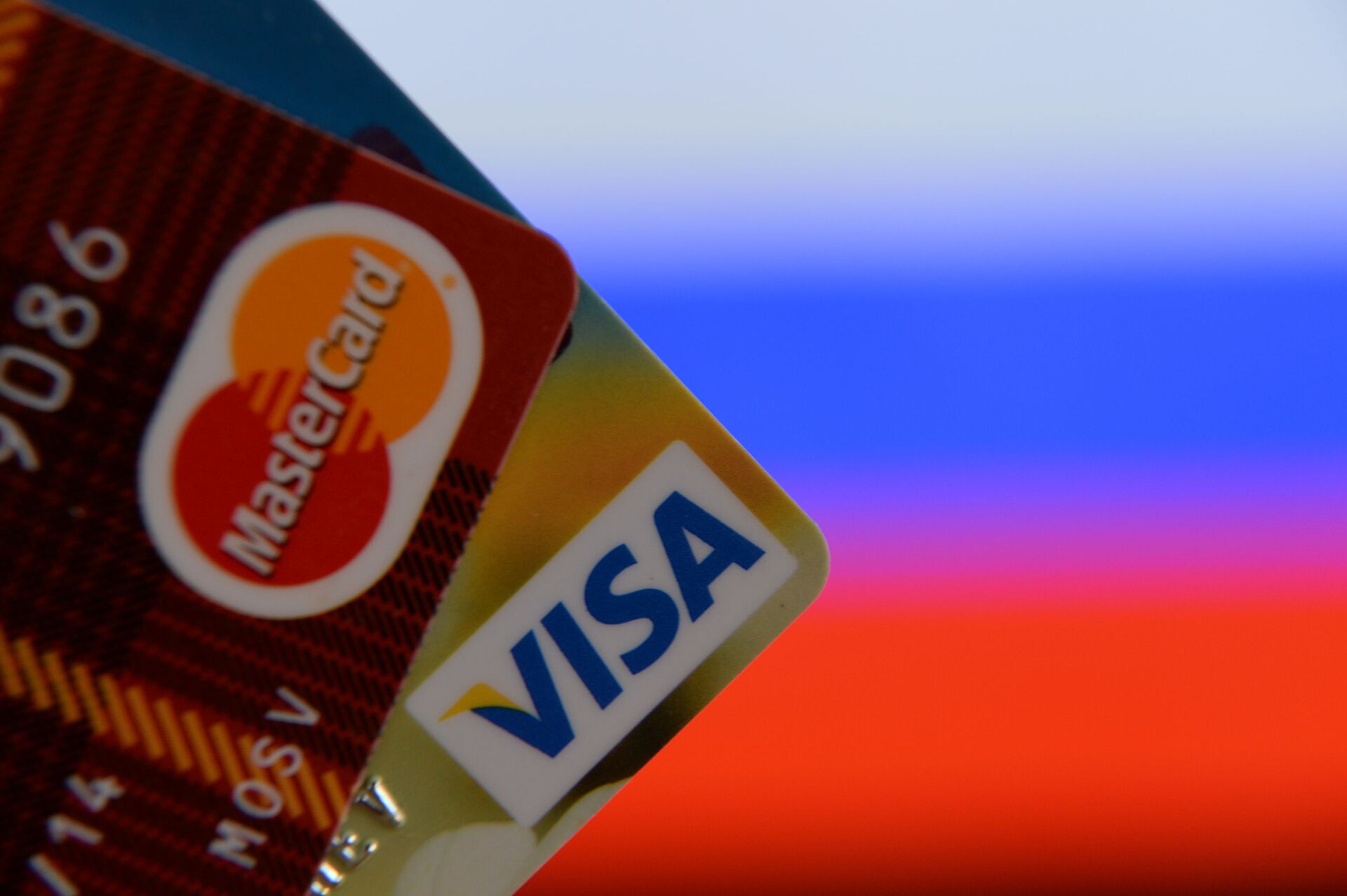 Банковские карты международных платежных систем VISA и MasterCard - РИА Новости, 1920, 06.10.2022