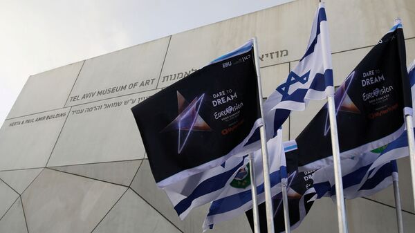 Флаги Израиля и конкурса Евровидение-2019 в Тель-Авиве