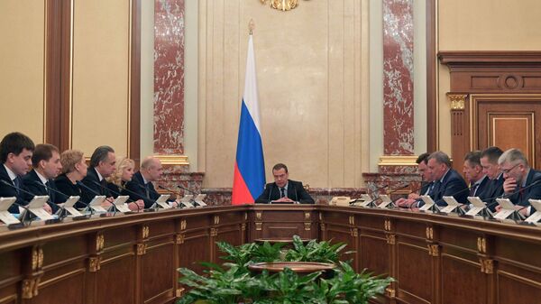 Дмитрий Медведев проводит совещание с членами кабинета министров РФ. 28 февраля 2019