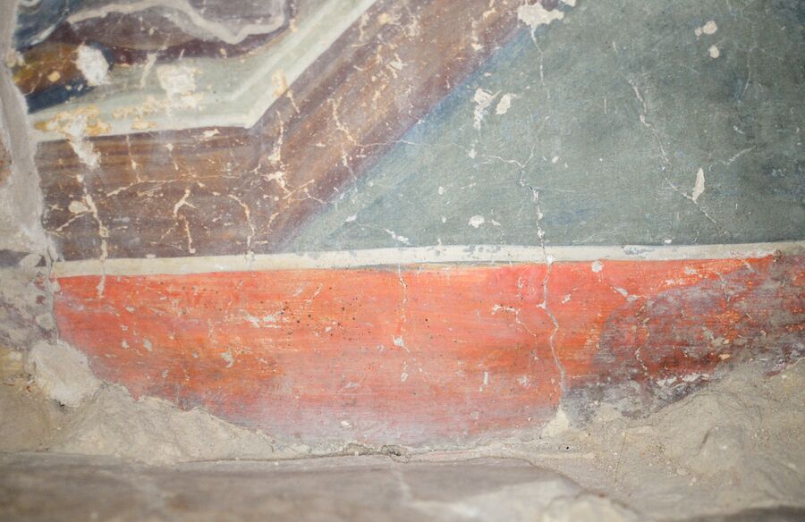 Великий Архиерей – Спас на Троне, фрагмент полихромный образец фрески Феофана Грека. 