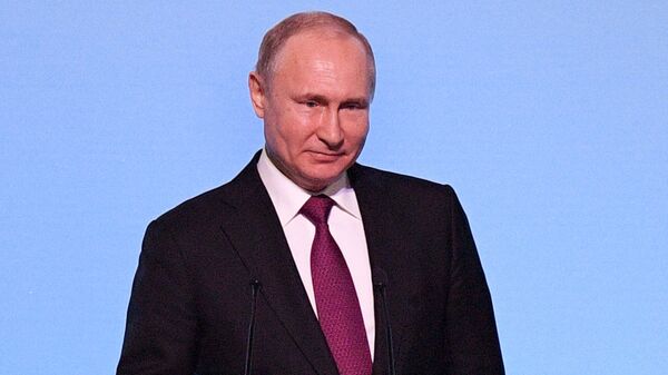 Владимир Путин выступает на торжественной церемонии открытия XXIX Всемирной зимней универсиады 2019 года