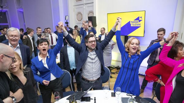 Штаб-квартира Реформистской партии, победившей на парламентских выборах в Эстонии. 4 марта 2019