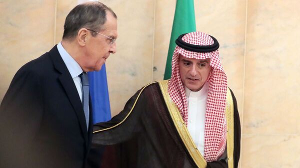 Министр иностранных дел РФ Сергей Лавров и министр иностранных дел Саудовской Аравии Адель аль-Джубейр