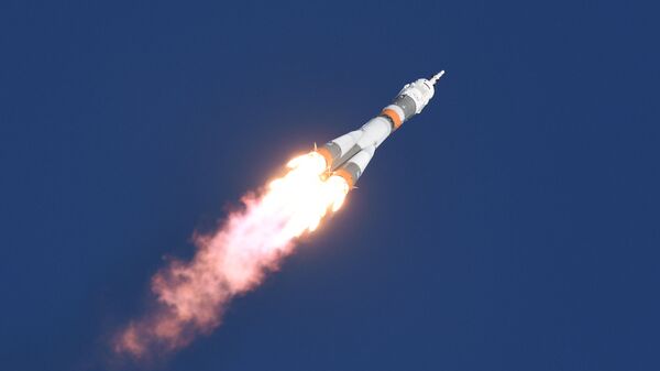 Ракета-носитель Союз-ФГ после запуска