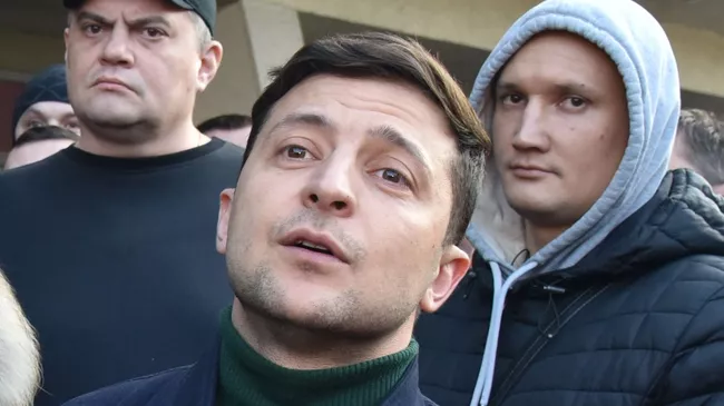 Кандидат в президенты Украины Владимир Зеленский