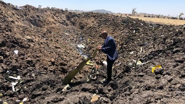 На месте крушения самолета Ethiopian Airlines. 10 марта 2019