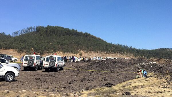 На месте крушения самолета в Эфиопии