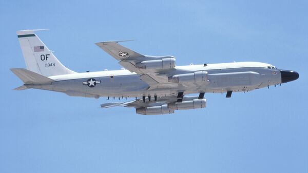 Самолет радиоэлектронной разведки ВВС США Boeing RC-135V Rivet Joint Самолет радиоэлектронной разведки ВВС США Boeing RC-135V Rivet Joint